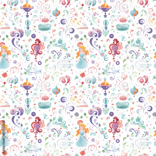 seamless pattern with women
