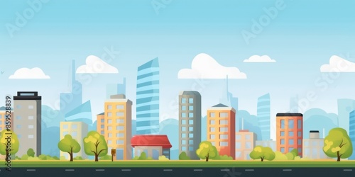Sunny Cityscape Illustration