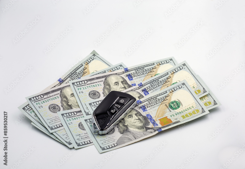 A new proximity key for a car isolated on white. A new proximity key for a car isolated on white.