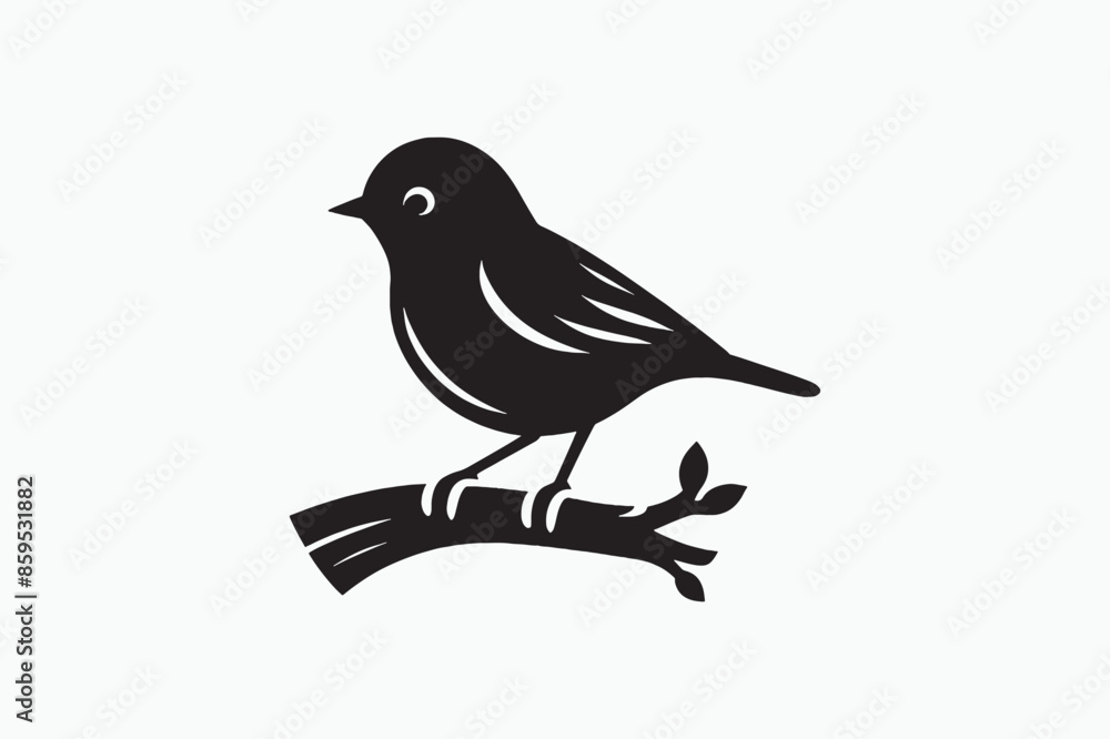 Bird silhouette vector style with white background Bird silhouette vector style with white background