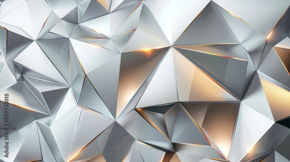 Geometric metallic patterns in silver and gold creating a structured abstract background. Geometric metallic patterns in silver and gold creating a structured abstract background.