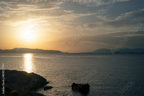 sunset on the sea, greece,agistri,grekland,summar, Mediterranean,Mats photo