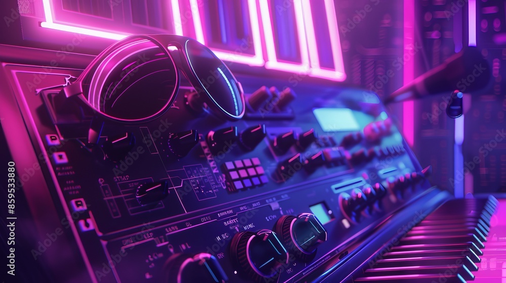 Synth Drive Retro Loop. synthwave drive. Illustrations Synth Drive Retro Loop. synthwave drive. Illustrations