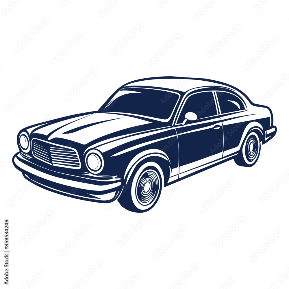 Obraz premium Silhouette vector car art work