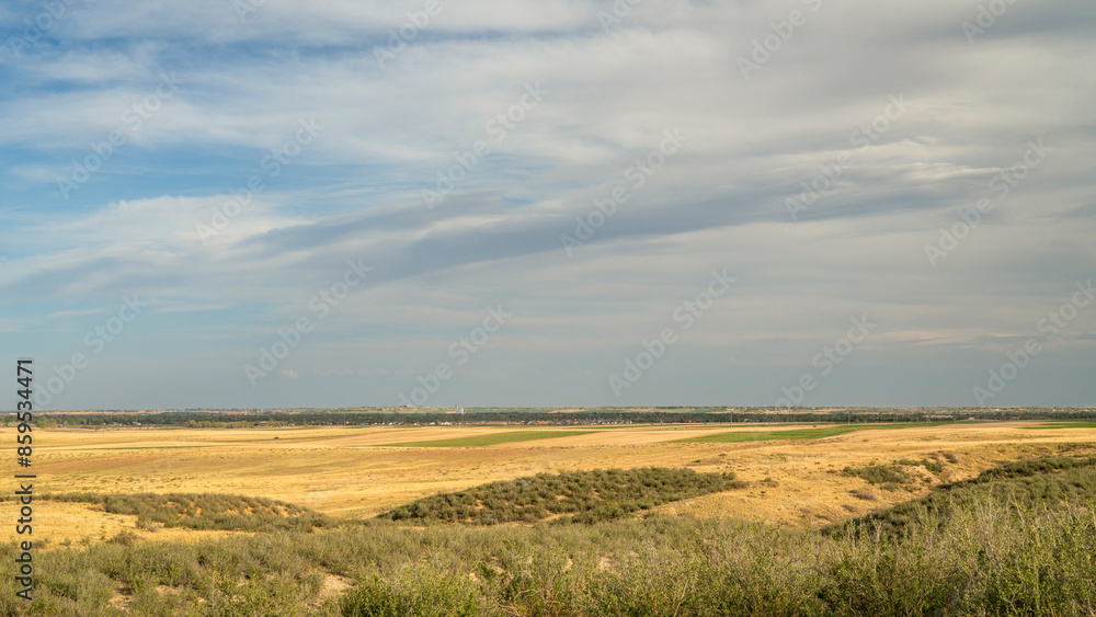 Fototapeta premium landscape of a prairie and farmland in Colorado foothills near Loveland