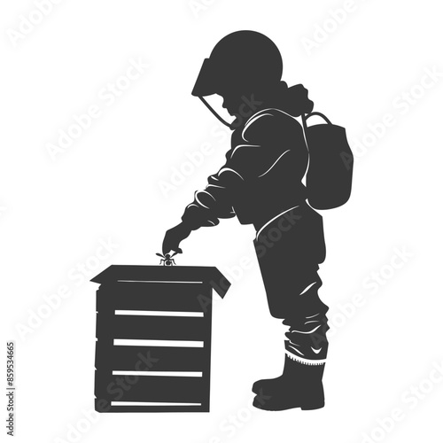 Child in Spacesuit Silhouette, Cardboard Rocket Box, Imagination.