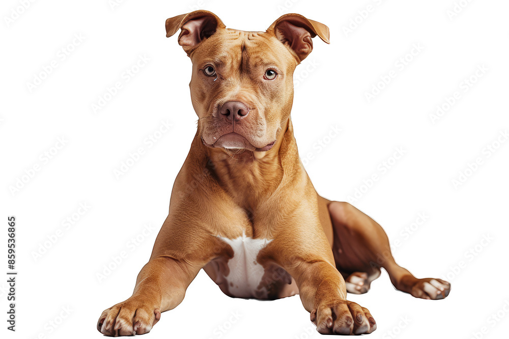 Pit bull terrier puppy on a transparent background Pit bull terrier puppy on a transparent background