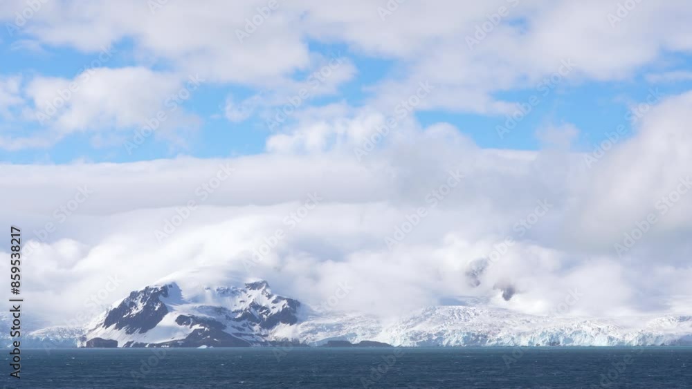 Antarctica Land of Snow and Ice Beautiful Landscape Dramatic Clouds Blue Sky Cruise Ship Scenic Sailing Views Vista Antarctica Land of Snow and Ice Beautiful Landscape Dramatic Clouds Blue Sky Cruise Ship Scenic Sailing Views Vista