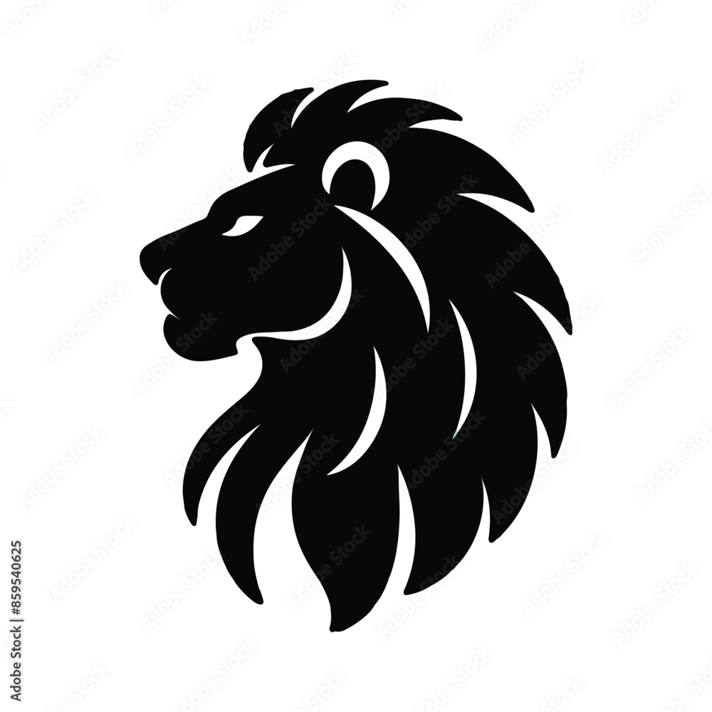 Fototapeta premium lion head silhouette