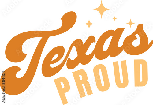 vintage vector texas proud lettering text design