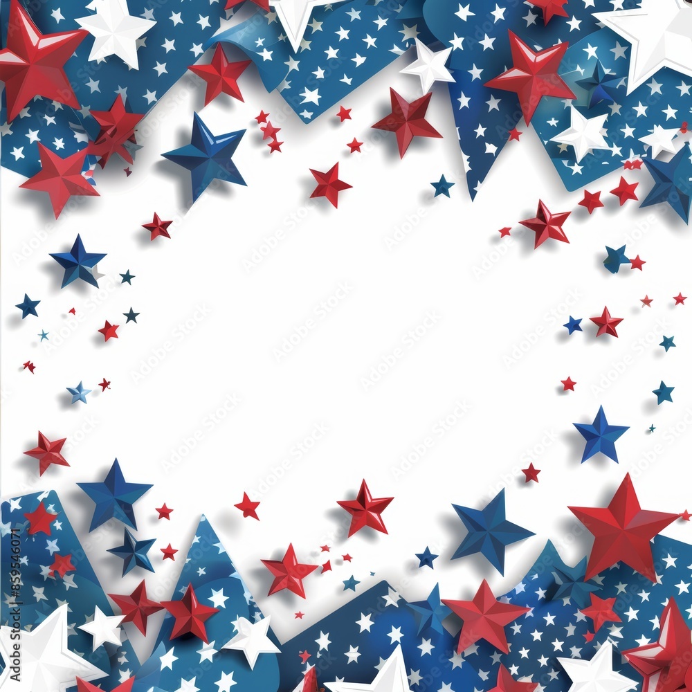 Obraz premium White background with subtle patriotic elements for Patriot Day