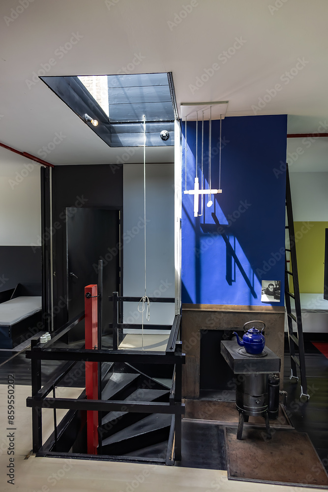 Fotografia do Stock: Interior of Rietveld Schroder House (1925 ...