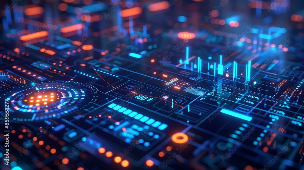 Futuristic Digital Dashboard: Navigating the Technological Frontier Futuristic Digital Dashboard: Navigating the Technological Frontier