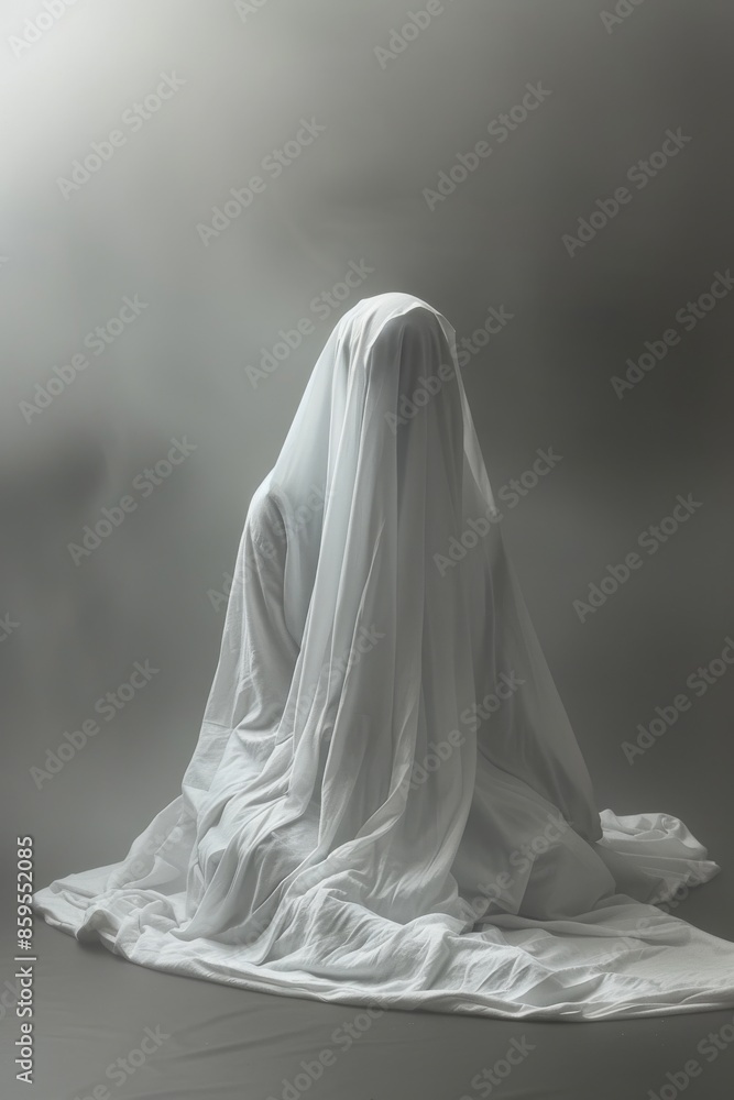 Dark and Mysterious Halloween in White Isolation Dark and Mysterious Halloween in White Isolation