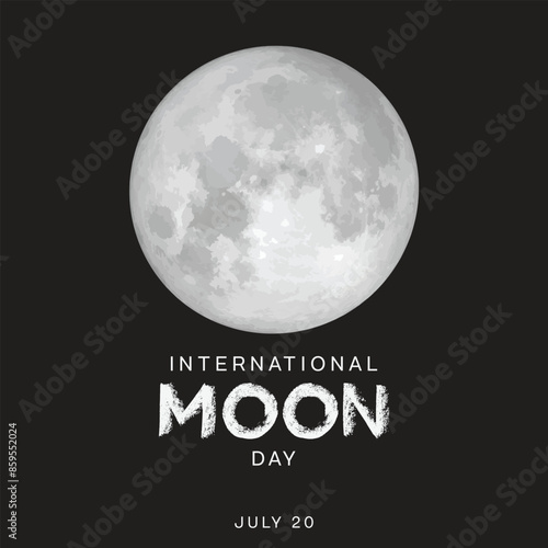 International Moon Day. Vector illustration
