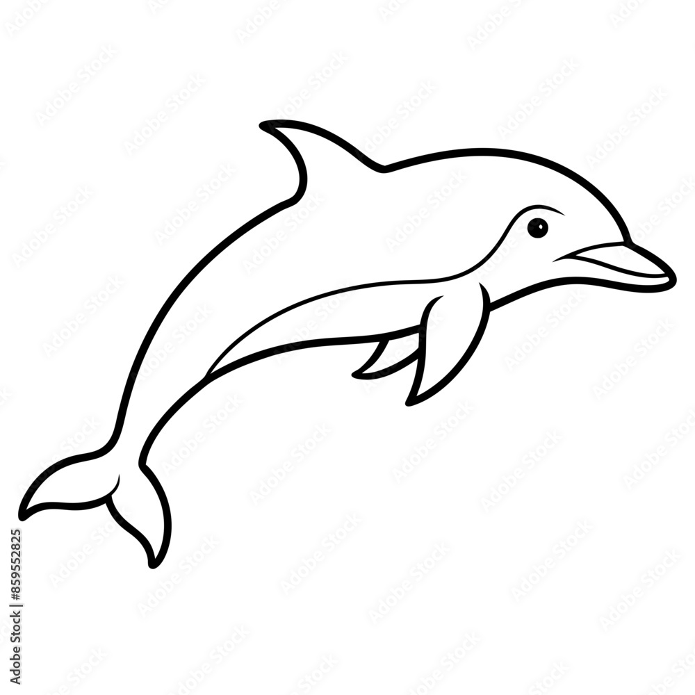 Naklejka premium dolphin isolated on white
