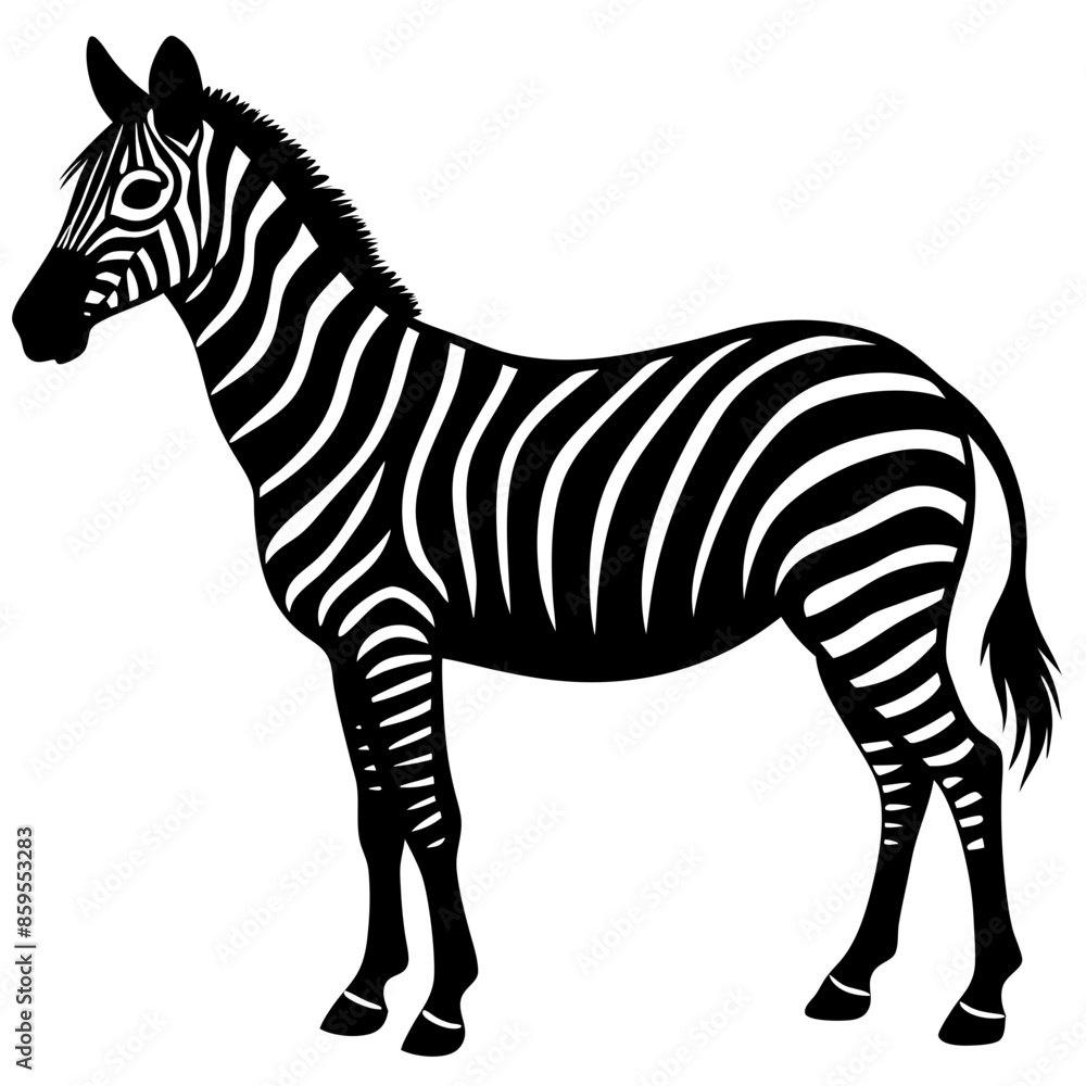 Obraz premium zebra isolated on white