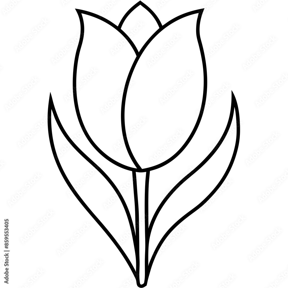 Naklejka premium black and white flower