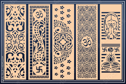 Om Jali design used for temples, Mandir. Om acrylic jali, corian jali and mdf jali.