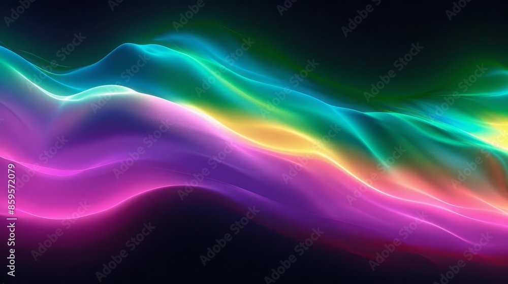 A dynamic wave of bright colors flowing against a dark backdrop, reminiscent of an aurora A dynamic wave of bright colors flowing against a dark backdrop, reminiscent of an aurora