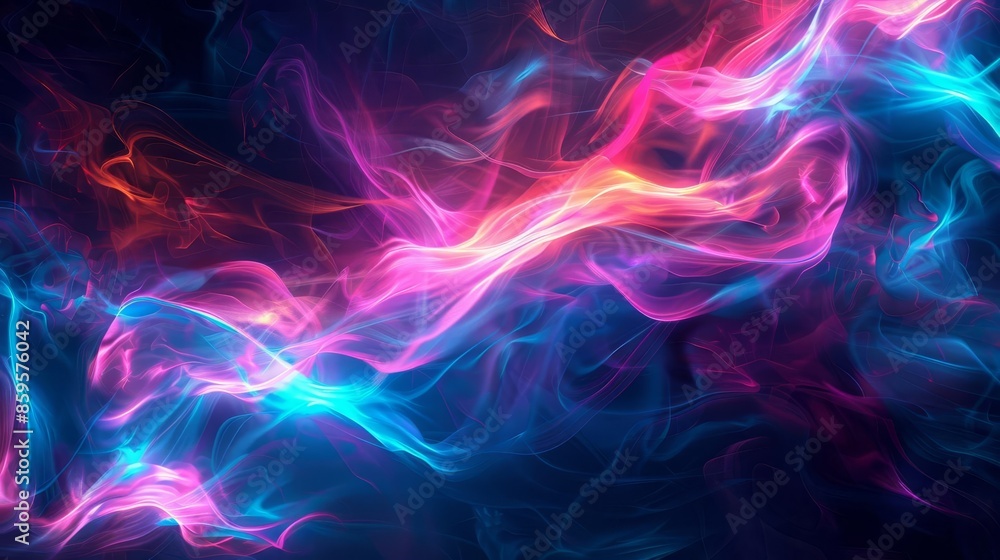 Psychedelic light patterns, dark canvas, abstract, neon glow Psychedelic light patterns, dark canvas, abstract, neon glow