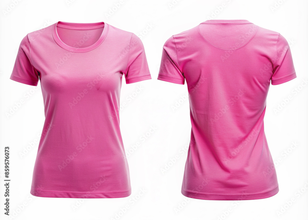 Mockup of a Blank Pink Female T-Shirt Mockup of a Blank Pink Female T-Shirt