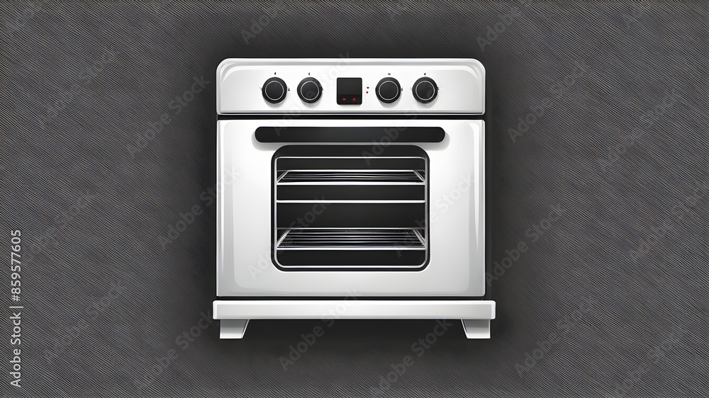 Oven logo icon on white background, Generative AI Oven logo icon on white background, Generative AI