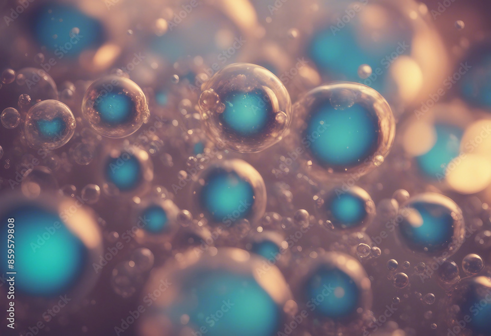 Iridescent Bubbles on the Background Iridescent Bubbles on the Background