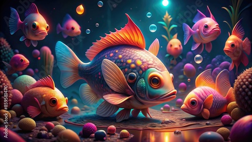 Colorful fish swimming in an underwater paradise.