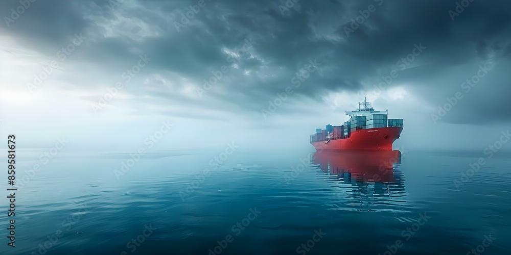 Water transportation company delivers cargo in containers via container ships and tankers. Concept Shipping, Cargo Transport, Container Ships, Tankers, Logistics Water transportation company delivers cargo in containers via container ships and tankers. Concept Shipping, Cargo Transport, Container Ships, Tankers, Logistics
