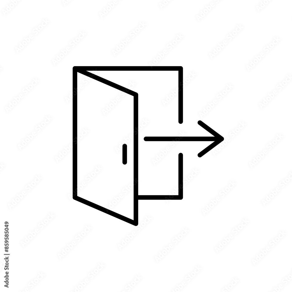Exit Door Icon Perfect for Navigation and Wayfinding Exit Door Icon Perfect for Navigation and Wayfinding