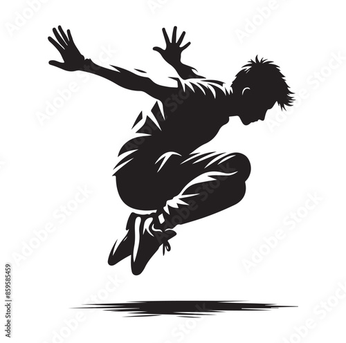 PARKOUR SPORTS player VECTOR Illustration 