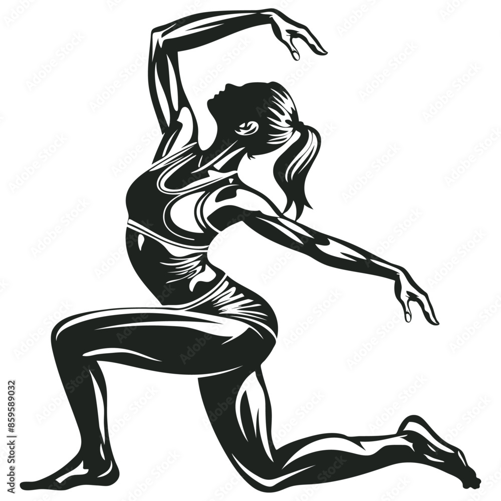Women's rhythmic gymnastics, logo, vector Women's rhythmic gymnastics, logo, vector