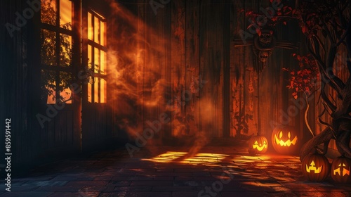 Spooky Shadows Halloween Backdrop