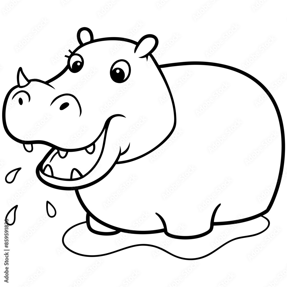 Obraz premium Swearing Animals Coloring Book