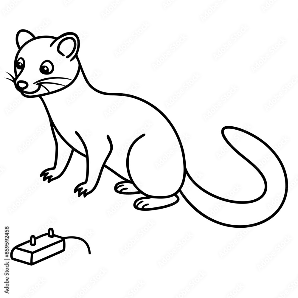 Fototapeta premium Swearing Animals Coloring Book