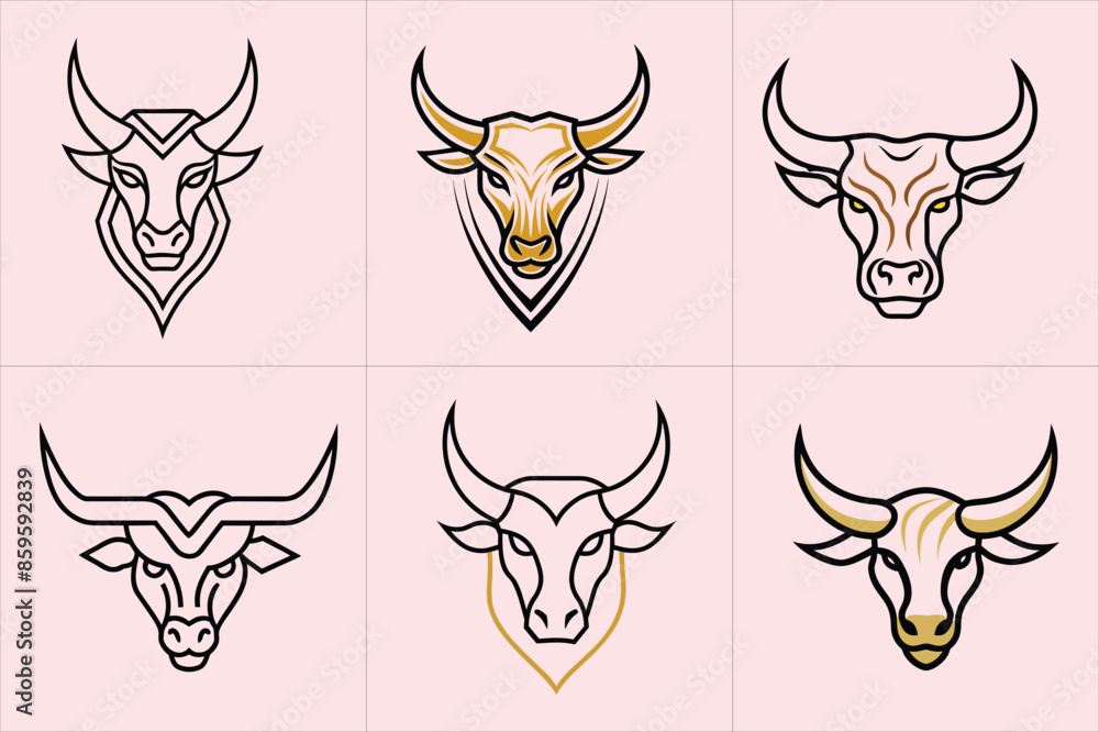 Print head of cow vector illustration/ Print head of cow vector illustration/