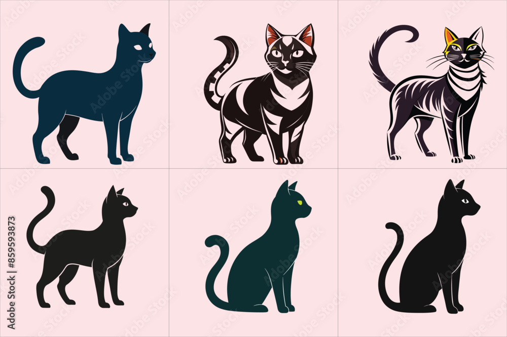 Print Cat vector illustration/ Print Cat vector illustration/
