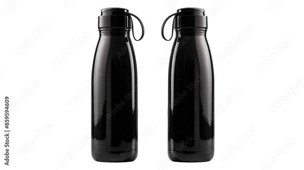 modern water bottle with a unique structure. mock up for design isolated on transparent background, black bottle, white bottle, gray bottle, blue bottle, bottle mockup modern water bottle with a unique structure. mock up for design isolated on transparent background, black bottle, white bottle, gray bottle, blue bottle, bottle mockup
