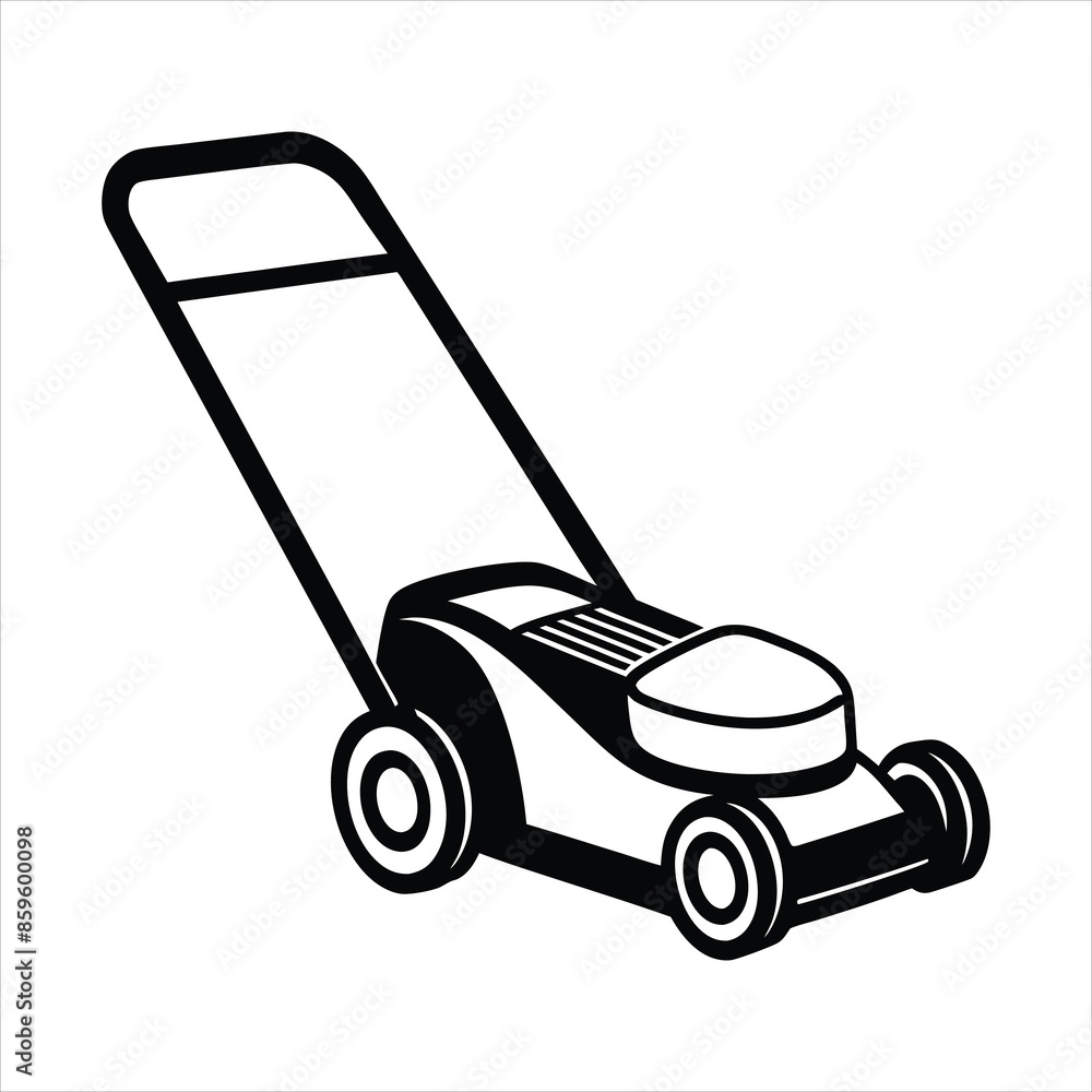 Lawnmower on white background Lawnmower on white background