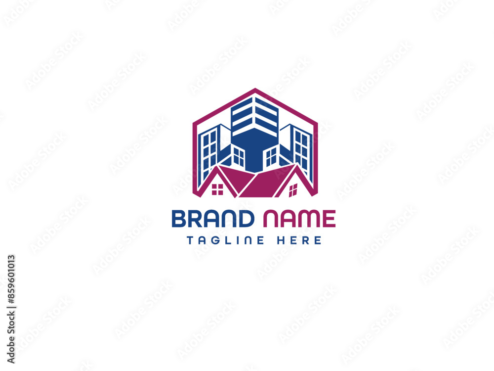 Fototapeta premium Construction Business Logo Design Vector Template.