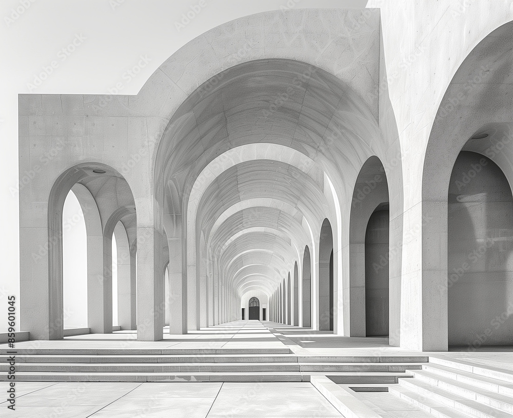 Fototapeta premium a black and white arches of the cathedral
