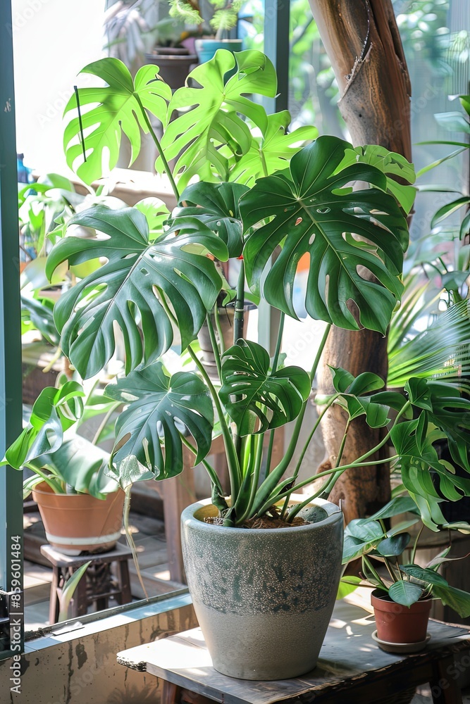 Houseplant domestic jungle garden organization plant in pots. Home gardening tropical flower growing. Gardening goals achieved. Houseplant domestic jungle garden organization plant in pots. Home gardening tropical flower growing. Gardening goals achieved.