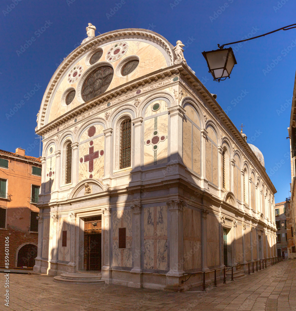 Medieval marble-clad Church of Santa Maria dei Miracoli in Venice, Italy Medieval marble-clad Church of Santa Maria dei Miracoli in Venice, Italy