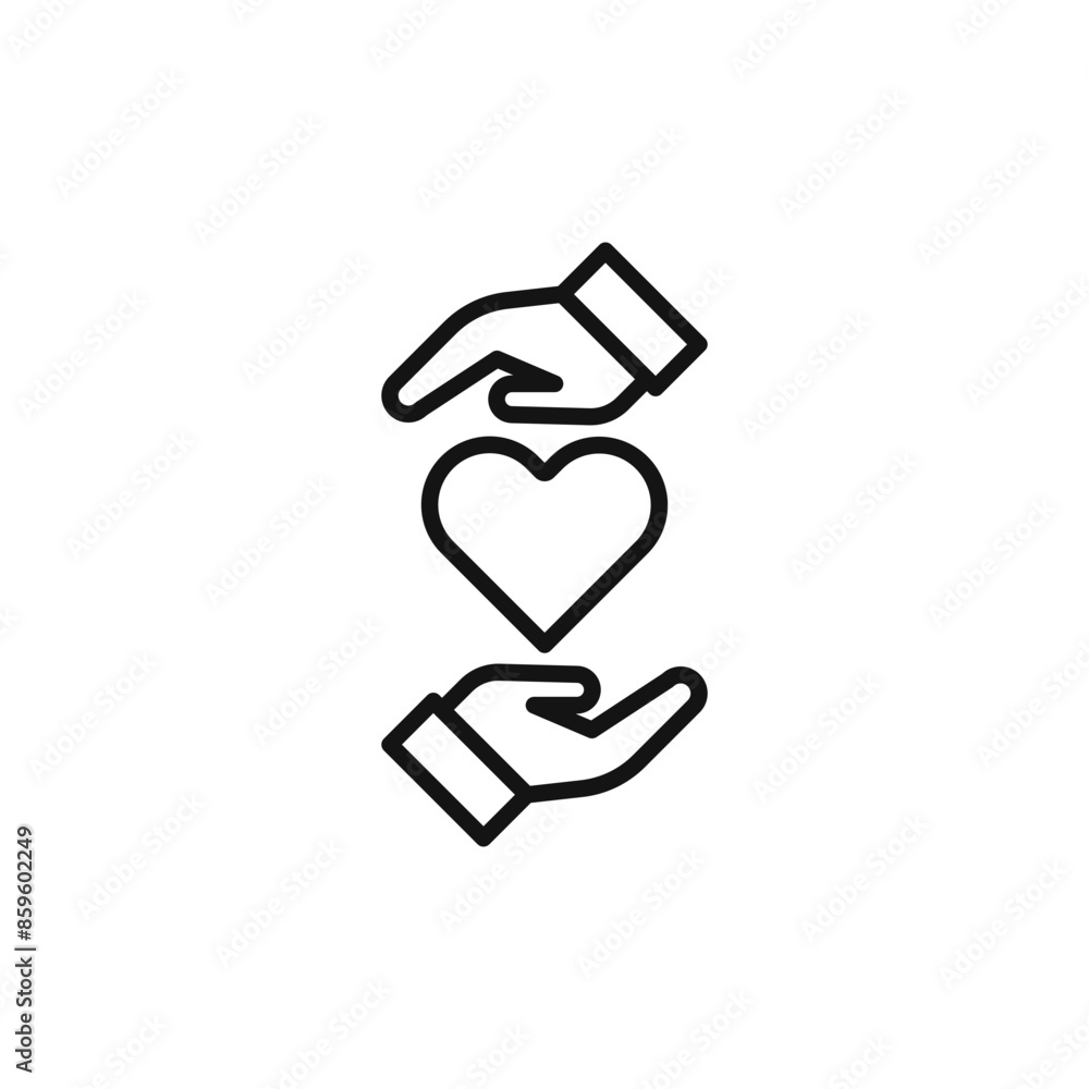 Charity Hand Holding Heart Icon Ideal for Nonprofits and Health Care Charity Hand Holding Heart Icon Ideal for Nonprofits and Health Care