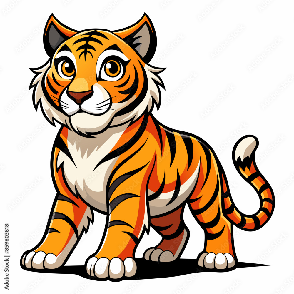 Fototapeta premium Cute Tiger Vector for Kids� Art Projects