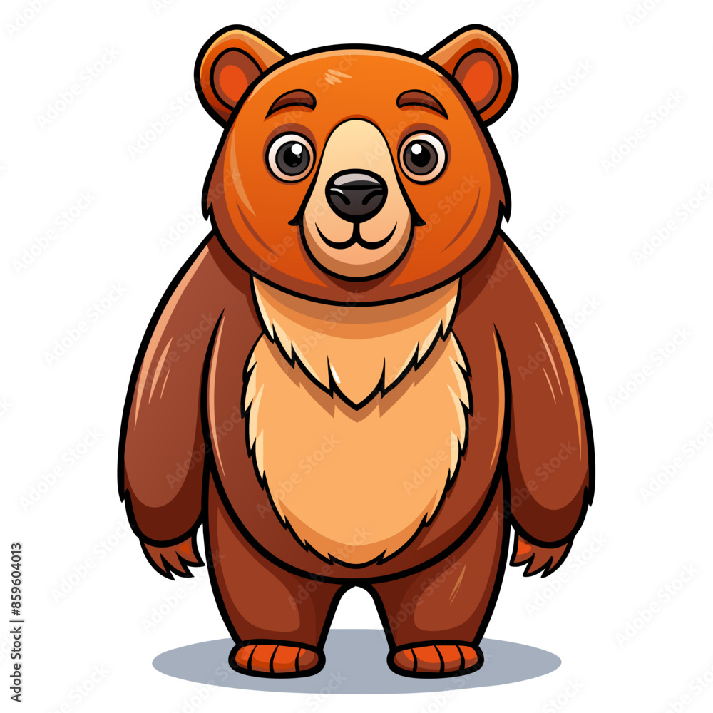 Adorable Bear Cartoon Vector for Kids' Art Adorable Bear Cartoon Vector for Kids' Art
