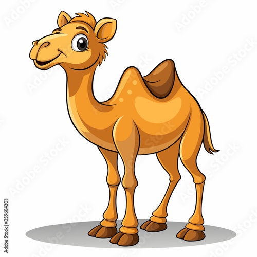 Adorable Cartoon Camel Vector with Nature Theme