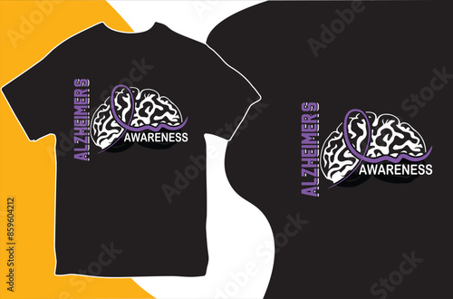 Alzheimer's Awareness .T-shirt design. Vector Illustration. Alzheimer's Awareness T-shirt.