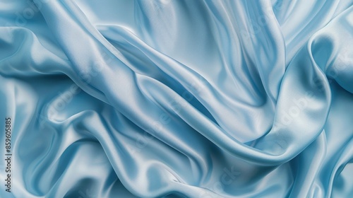 Wallpaper Mural Pastel blue silk draped with satin texture viewed from above Torontodigital.ca